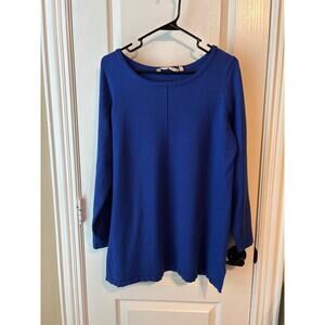 Soft Surroundings Medium Pullover Tunic Sweater Cobalt Purple Hue Soft